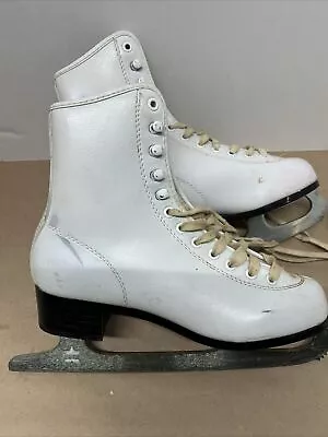 Vintage Women's Figure Ice Skates White. Size 5 By Aerflyte SLM Canada/Taiwan • $20