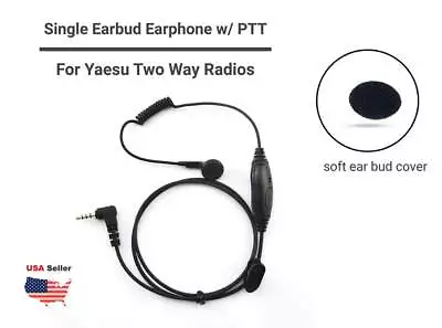 1-Wire Earbud Headset W/ PTT For Yaesu & Vertex Radios VX-150 FT-10R RT40 • $13.50