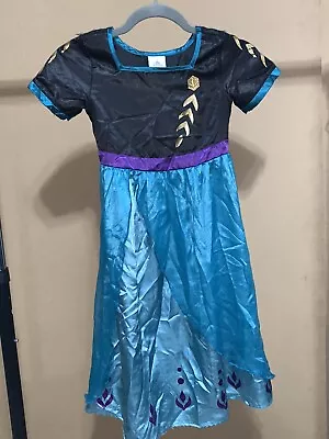 Disney Store Frozen 2 Queen ANNA Deluxe Nightgown Only Sz 5/6 Costume (NO CAPE) • $10