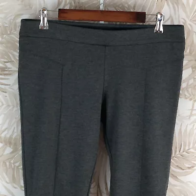 Mossimo Comfort Elastic Waist Pull On Women Size L Stretch Skinny Knit Gray Pant • $10.97