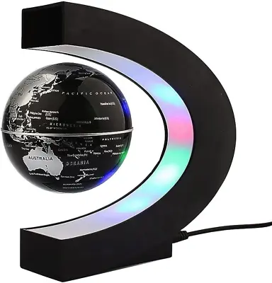 Floating Globe With LED Lights C Shape Magnetic Levitation Floating Globe World  • £25.96