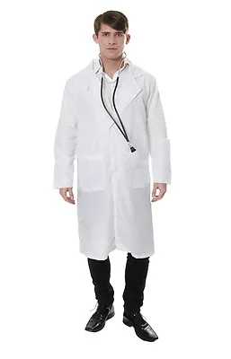 £9.95 • Buy Doctor Lab Mad Scientist Coat Halloween Fancy Dress Costume NEW L-XL  P7005