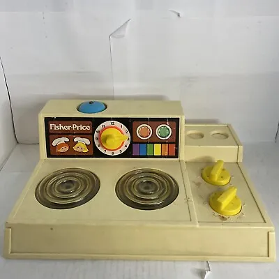 Vintage 1978 Fisher Price #919 Kitchen Set Stove Top Glow Magic Burners • $15