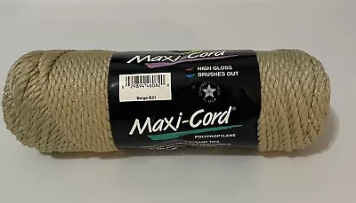 New Maxi-Cord Twisted Beige B31 Polypropylene 100 Yards 6MM Macrame • $7