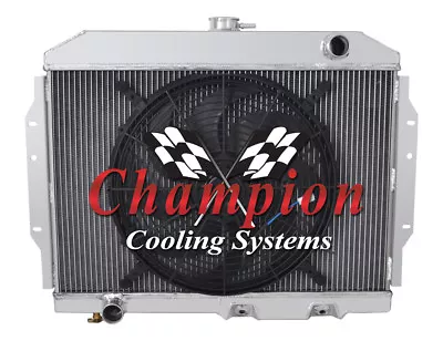 SR Champion 2 Row All Aluminum Radiator W/ 16  Fan For 1968 - 1974 AMC Javelin • $268.80