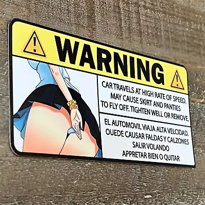 Car Warning | Funny | Anime Car Warning | Car Warning Sticker | Mechanic | 5  • $4.20