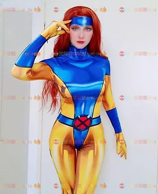 X-Men Phoenix Jumpsuit Jean Grey Cosplay Woman Cos Bodusuit Costume Halloween • $39.99