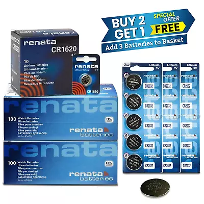 All Sizes Renata Watch Battery Swiss Made Silver Oxide Renata Batteries Cell • £2.79