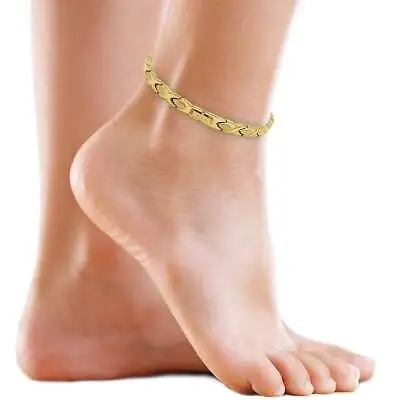 Ultra Strength Titanium Magnetic Therapy Anklet For Women (Gold) • $59.95