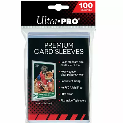 Ultra Pro Premium Card Protector Sleeves For MTG Yugioh Pokemon Vanguard 100 Ct. • $8.90