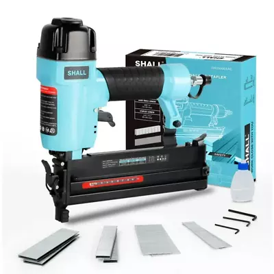 NIB 18 GA 2-in-1 Pneumatic Nail Gun Brad Nailer Crown Stapler W/400pcs Nails • $38.99