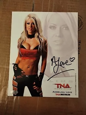 Angelina Love Autographed 8x10 Photo  WWE WCW NWA ECW AEW TNA • $24.99