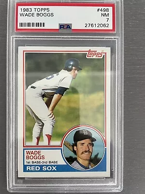 1983 Topps Wade Boggs Rookie PSA 7 #498 Boston Red Sox • $19.99