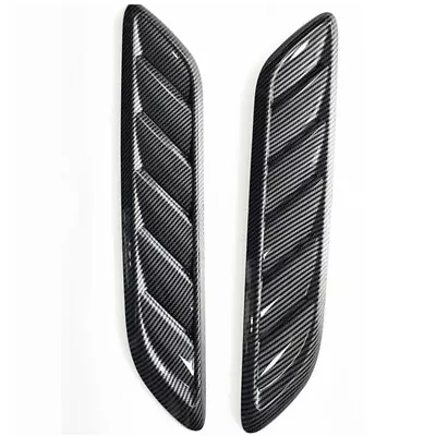 $17.17 • Buy Carbon Fiber Look Car Decorative Air Flow Intake Hood Scoop Vent Bonnet Cover