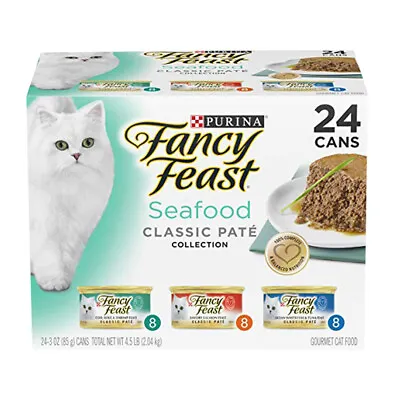 Fancy Feast Classic Seafood Pate Multi Pack Wet Cat Food 24 X 85g • $38.88