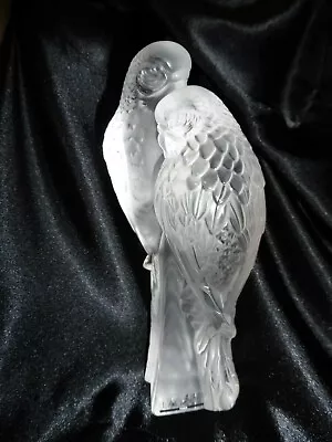 Lalique Two Parakeets Bird Crystal Glass Figurine Signed Made In France  • $800