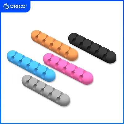 ORICO Cable Organizer Silicone USB Cable Winder Desktop Tidy Management Clips • £6.90