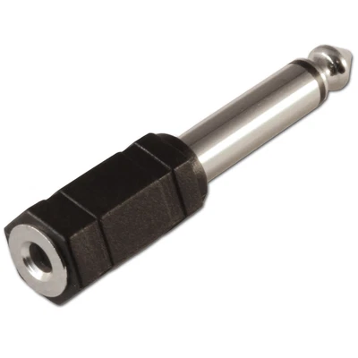 £2.99 • Buy 3.5mm Mini Jack Socket To 6.35mm 1/4  Mono Jack Plug Converter Adapter