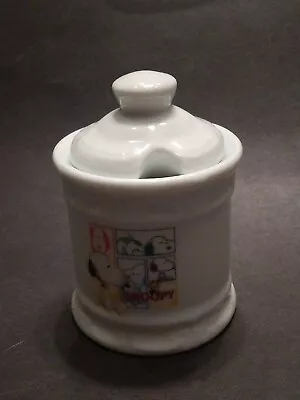 Vintage Ceramic Sugar Bowl Snoopy Jam Jar ~ No Spoon ~ Peanuts • $12