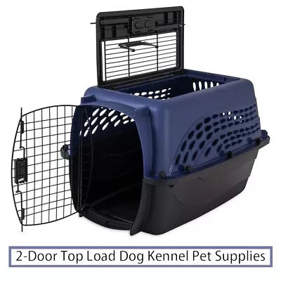 24in Hard-Sided Plastic Cat Dog Kennel Pet Carrier Crate 2-Door Topload Cages • $37.97