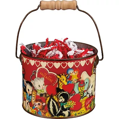 Nostalgic “Valentine's Day” Tin Bucket Set From Primitives By Kathy (Set Of 2) • $40