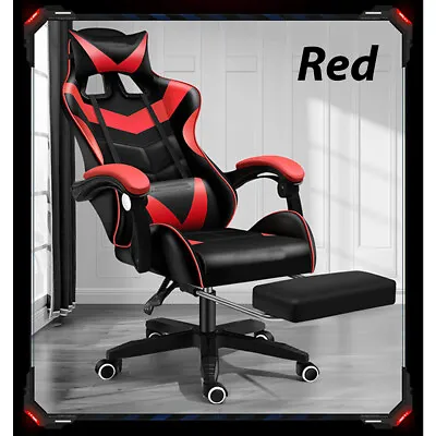 $219.95 • Buy Gaming Chair Office Seating Racing Computer PU Leather Executive Racer Footrest