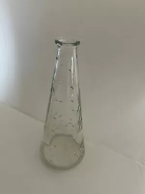 Vintage Clear Glass Hobnail Dot Bud Bottle Vase 7 1/2  IKEA 20891 Made In Russia • $7.95