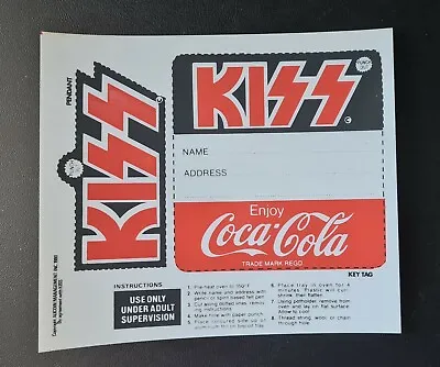 KISS AUCOIN MEMORABILIA- 1980 COCA COLA SHOW BAG- SHRINKY DINK- Key Tag & Pendan • $202.39