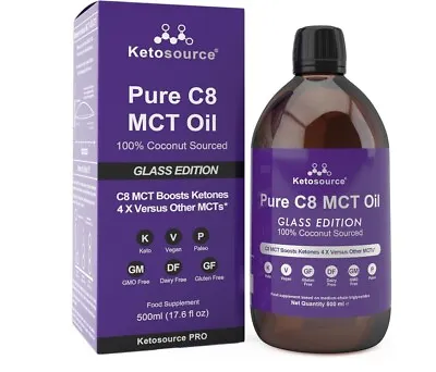 Premium  Pure C8 MCT Oil | 3X Ketone Boost Versus  Other MCTs | Supports Keto • £22.79