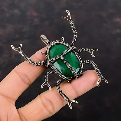 Gift For Her Wire Wrapped Pendant Beautiful Beetle Pendant Copper Jewelry 3.27  • $29.70