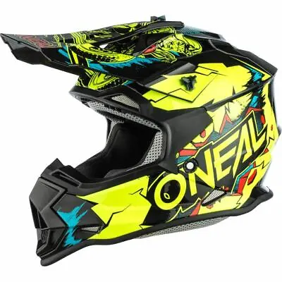 Oneal 2022 2 Series Villain Neon / Yellow Kids Helmet Large On0200464 • $139.99