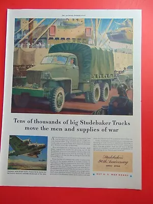 1942 STUDEBAKER ARMY TRUCK 90th Anniversary Photo Art Print Ad • $6