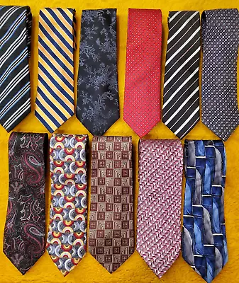 11 Pc. MENS WARDROBE ~ DRESS TIES  ~ ALL 61  ~  XL LONG TALL • $64.99