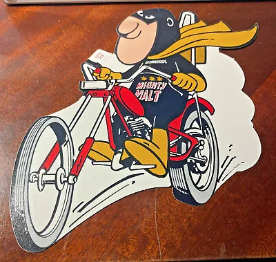 BUD MAN  CHOPPER MOTORCYCLE  BUDWEISER BEER AD PROMO STICKER  1970's NEW NOS • $10.36