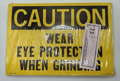 25 Vintage CAUTION Wear Eye Protection When Factory Safety Sign Caution Warning • $40