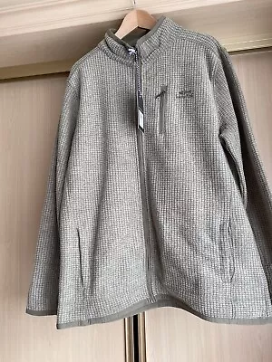 £35 • Buy Weird Fish Rossten Full Zip Grid Fleece Khaki Grey Size L