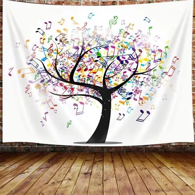 Music Note Tree Extra Large Tapestry Wall Hanging Minimalism Fabric Room Decor • $13.36