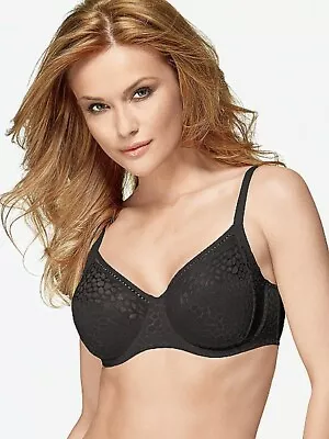 NEW Wacoal 34C Alluring Full Figre Animal Print Black 855107 Underwire Bra 42676 • $34