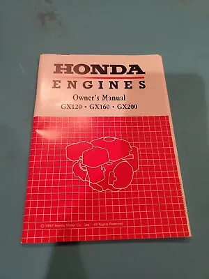 Honda Engines GX120 GX160 GX200 Factory Shop Owners Manual Book SKU-N • $12