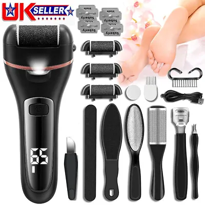 £11.99 • Buy 19PCS Electric USB Callus Foot File Remover Hard Skin Pedicure Rechargeable Tool