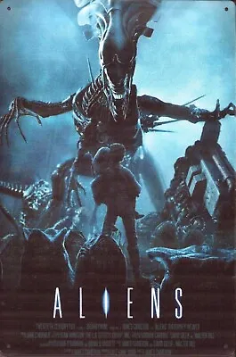 Aliens Movie Poster Artwork Science Fiction Action Horror Tin Metal Sign • $18