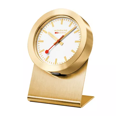 Mondaine A660.30318.82SBG Magnet Clock As Table Or Anheftuhr Golden 1 31/32in • $276.06