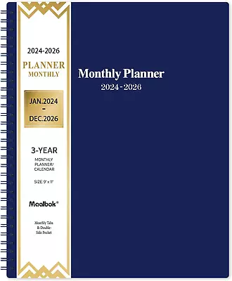 2024-2026 Monthly Planner/Calendar 3 Year Jan 2024 - Dec 2026 9'' X 11'' • $15.93