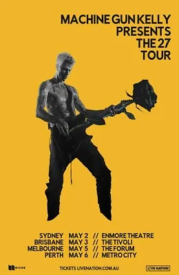 Machine Gun Kelly Australian The 27 Tour Poster Framed • $21.99