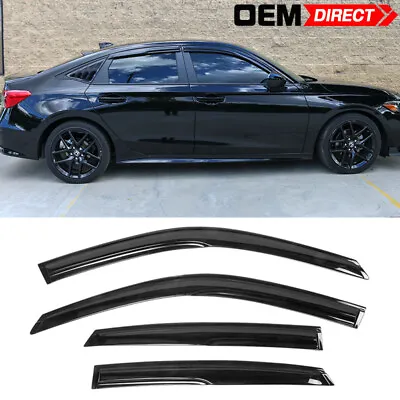 For 22-24 Honda Civic Sedan 4PCS Mugen Style Window Visors Windshield Rain Guard • $27.98