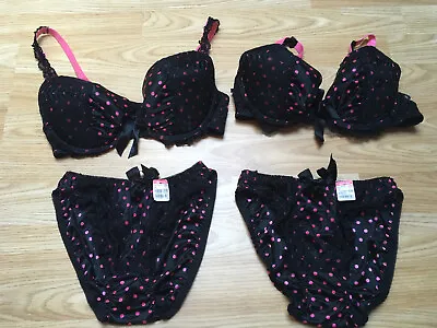 £15.99 • Buy Japan Aimer Feel Lingerie Underwear Set 70D/75D UK 6-8Twin Set-nwt