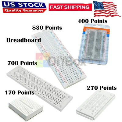 Durable Mini 830 700 400 270 170 Tie Points Solderless Breadboard PCB Board US • $6.89