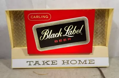 VTG 1950s60s Carling Black Label Beer Lighted Sign Cash Register Topper Light • $150