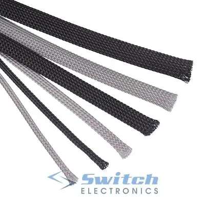 Black Grey Expandable Braided Cable Sleeving 3mm To 50mm Wire Harness Sheathing • £2.09