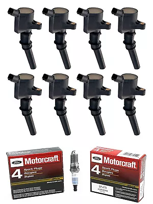 Set Of 8 Ignition Coils DG508 & 8 Motorcraft Spark Plugs SP479 For Ford Lincoln • $112.25